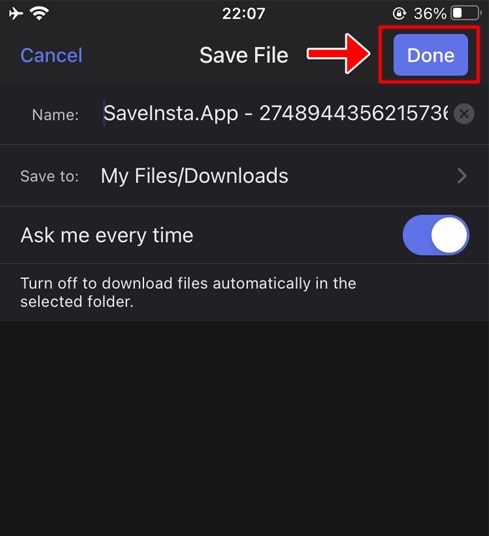 Change it to me and confirm it's done