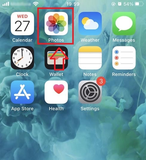The video will appear in the Photos app